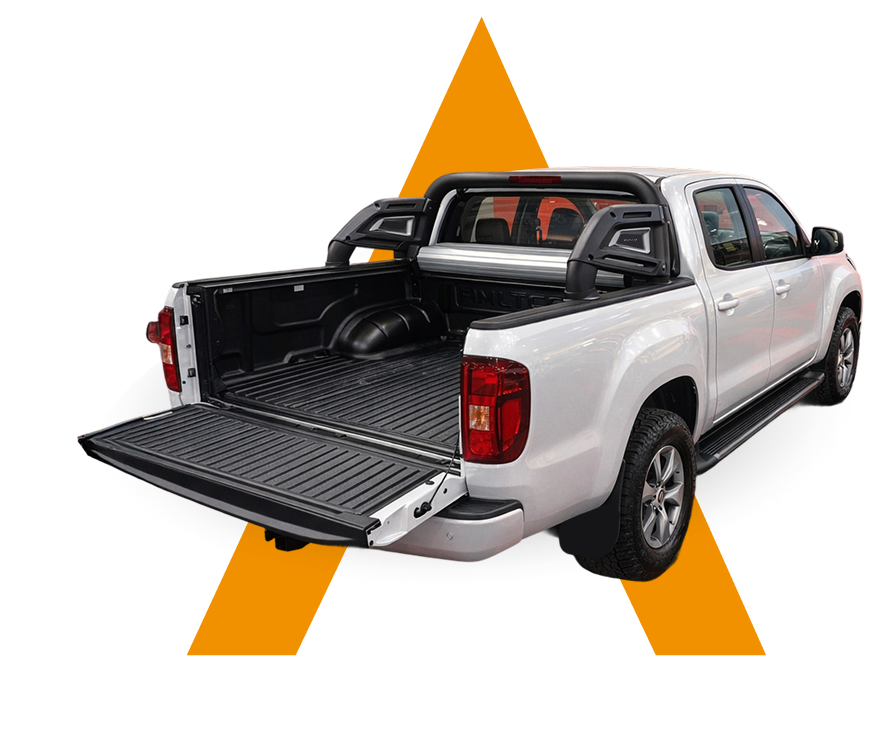 Camioneta blanca con accesorios para camionetas de Multicap